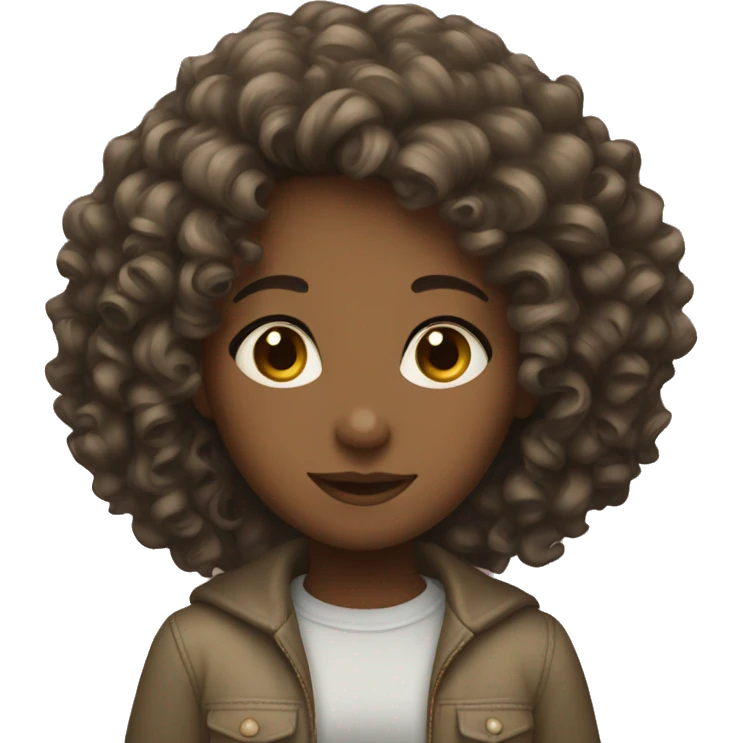 Girl with curly hair  emoji