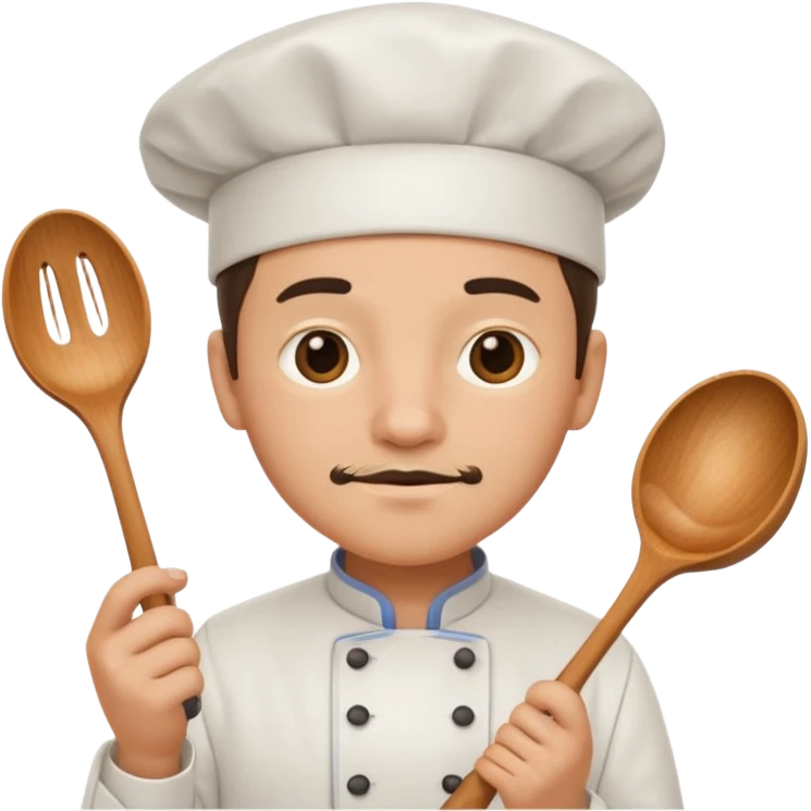 chef emoji, holding a spoon emoji
