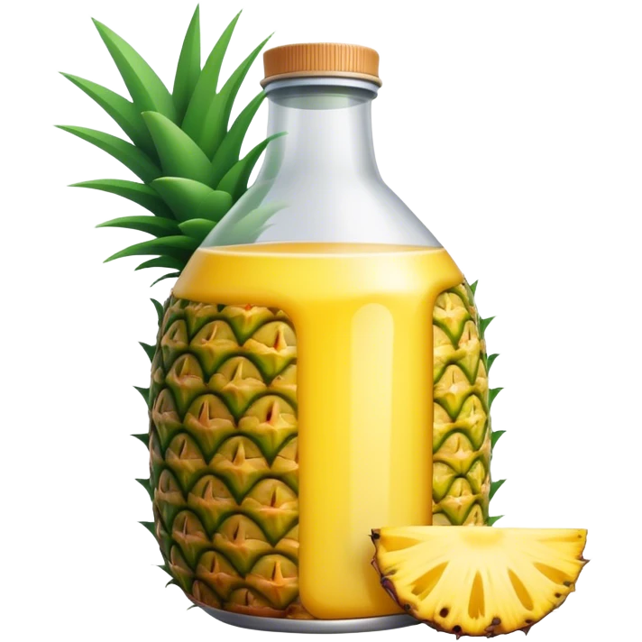Pineapple juice jottle emoji