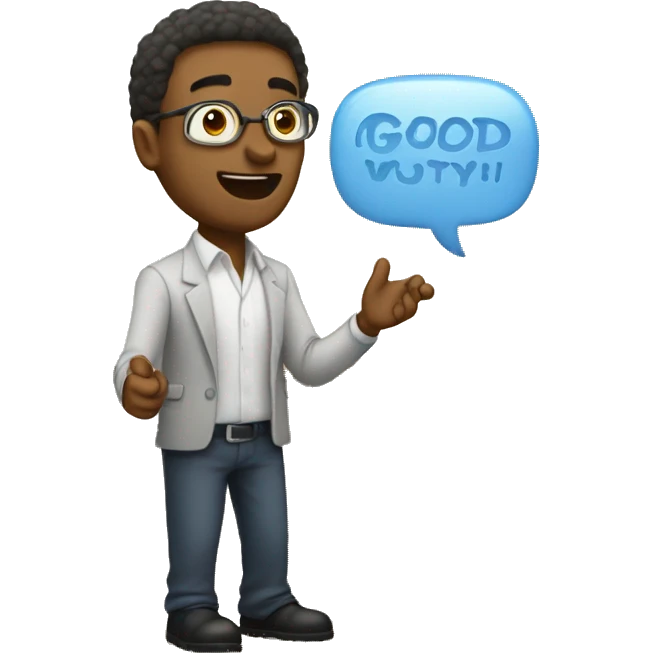 speaking while imaginating something with good value emoji