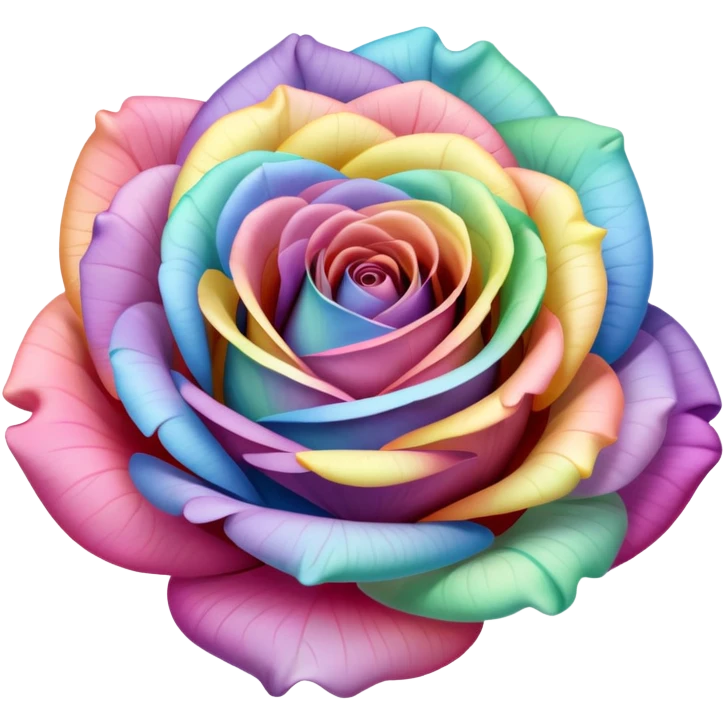 Pastel Rainbow Rose emoji