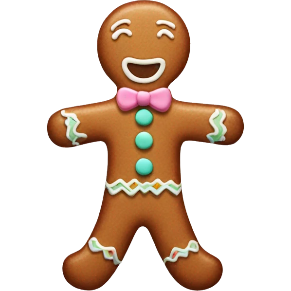 Pastel gingerbread man emoji
