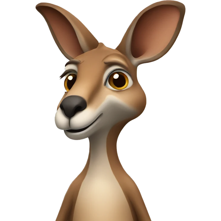 A shrugging kangaroo emoji