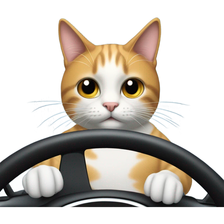 Cat driving a car  emoji