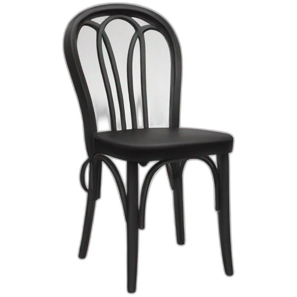 restaurant chair black and white emoji