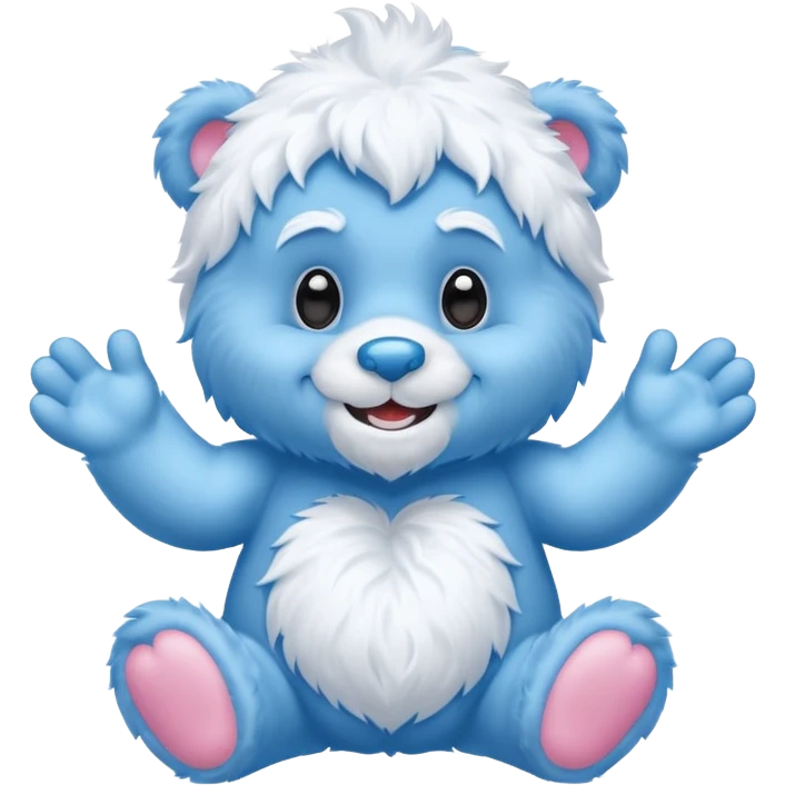 blue care bear yeti emoji