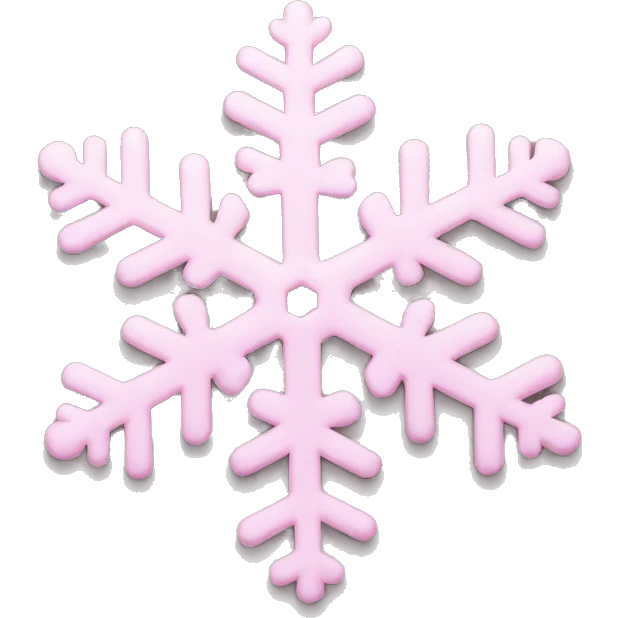 pastel pink snowflake   emoji