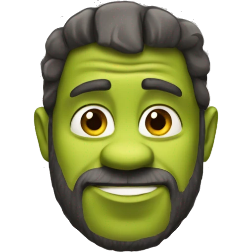 Shrek with beard emoji
