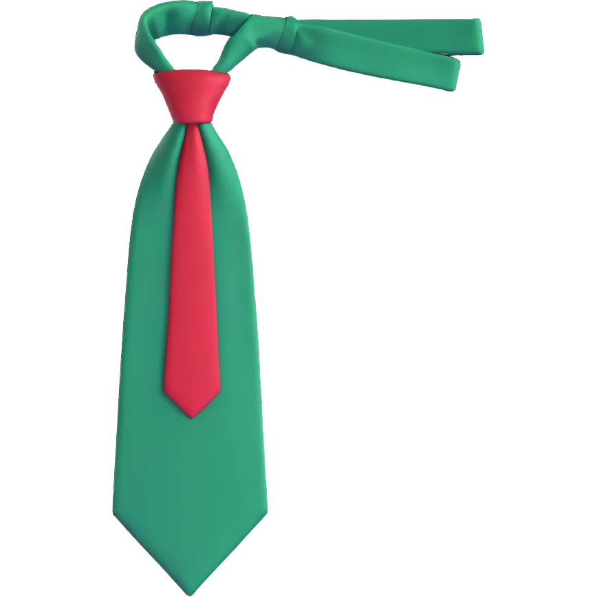 green scouts tie, with a knot emoji