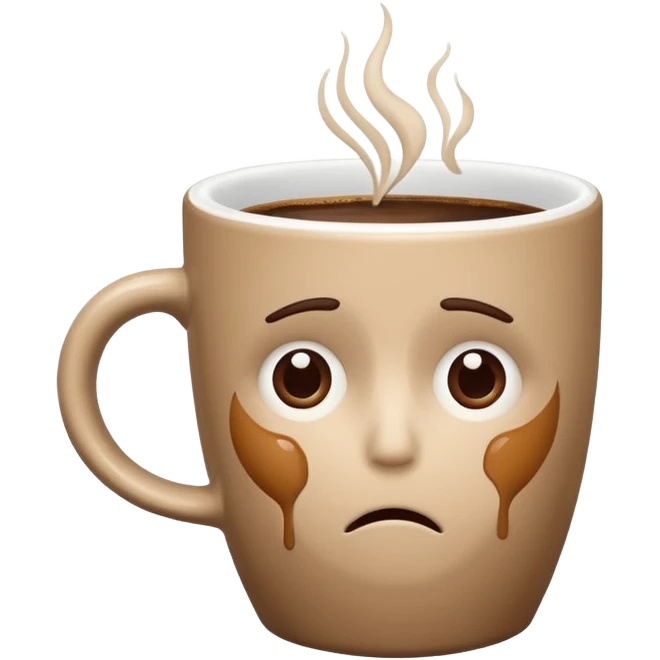 Sad coffee cup  emoji