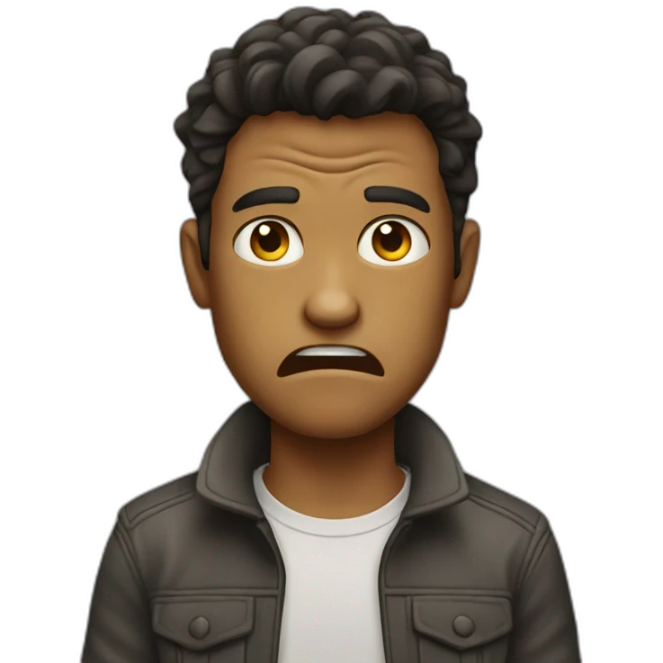 Angry young man pointing at you emoji