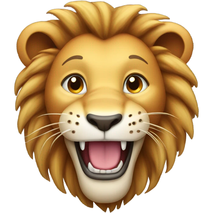 a happy lion emoji