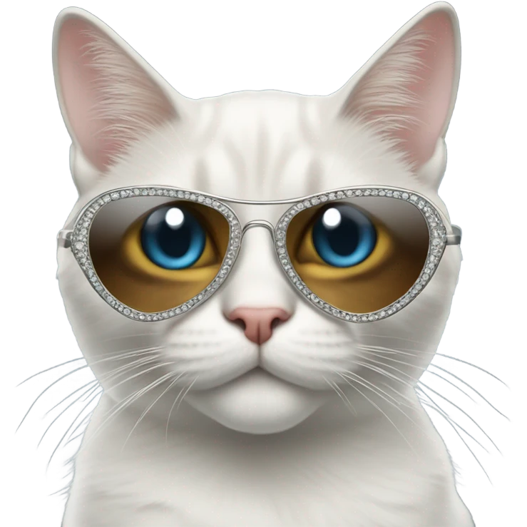 tomcat with diamond sunglass emoji