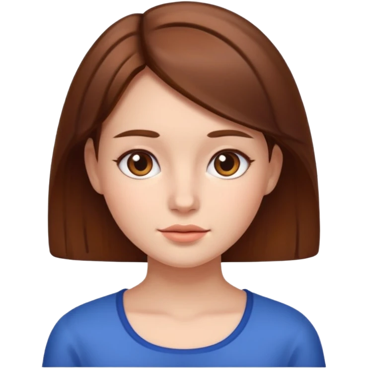 a girl with square face emoji