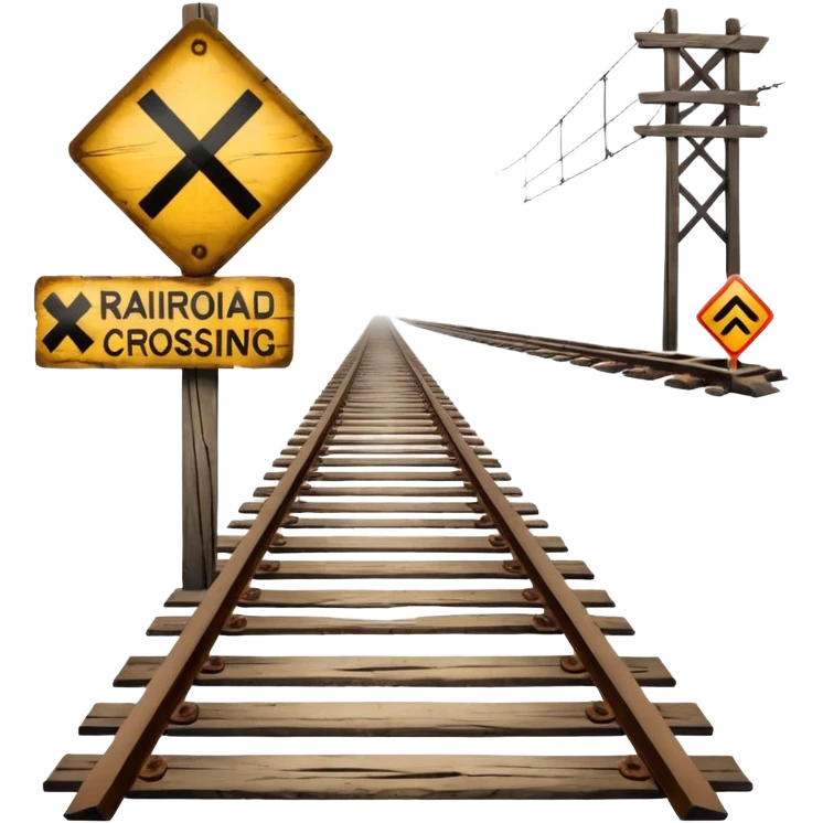 Railroad crossing  emoji