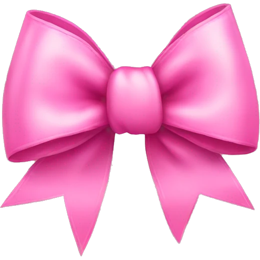 pink bow with hearts emoji