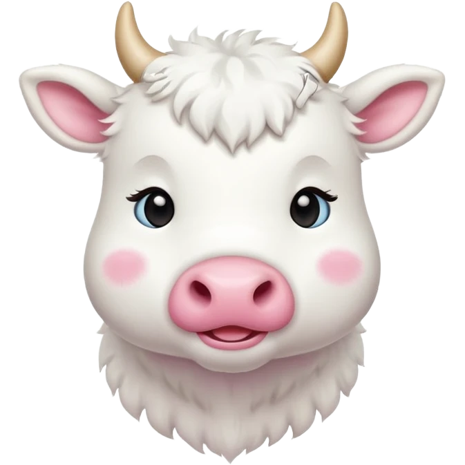 baby white cow emoji