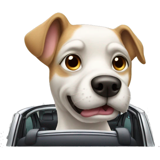 Dog in car emoji