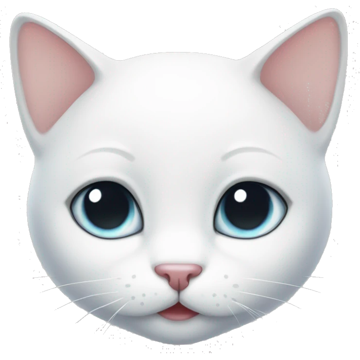 Cuties White cat  emoji