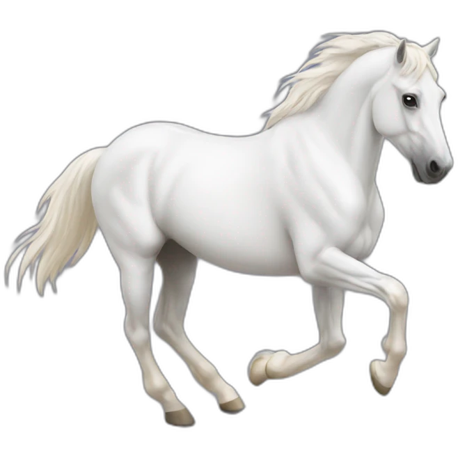 White trotting horse emoji