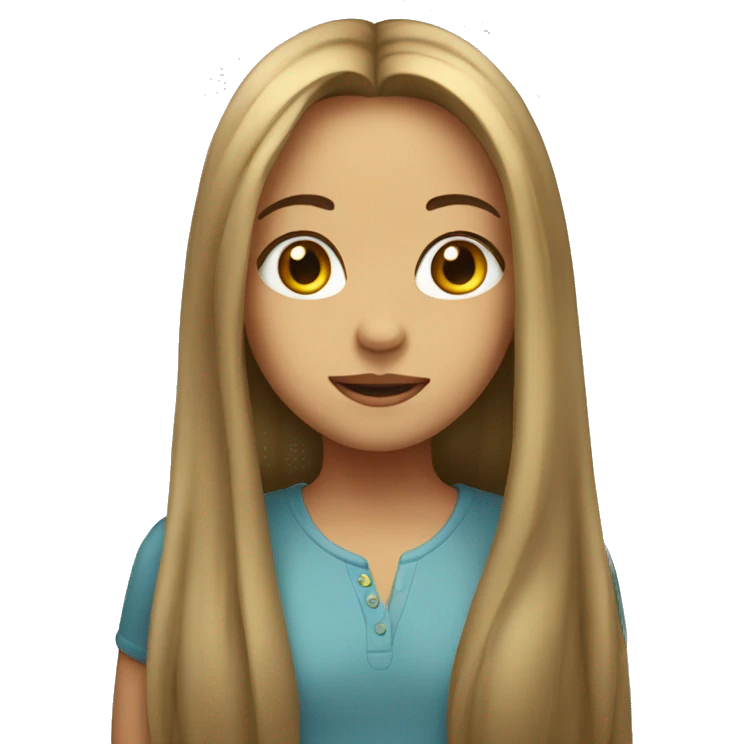 Girl with long hair emoji