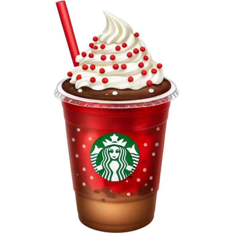 Iced Christmas Starbucks coffee emoji