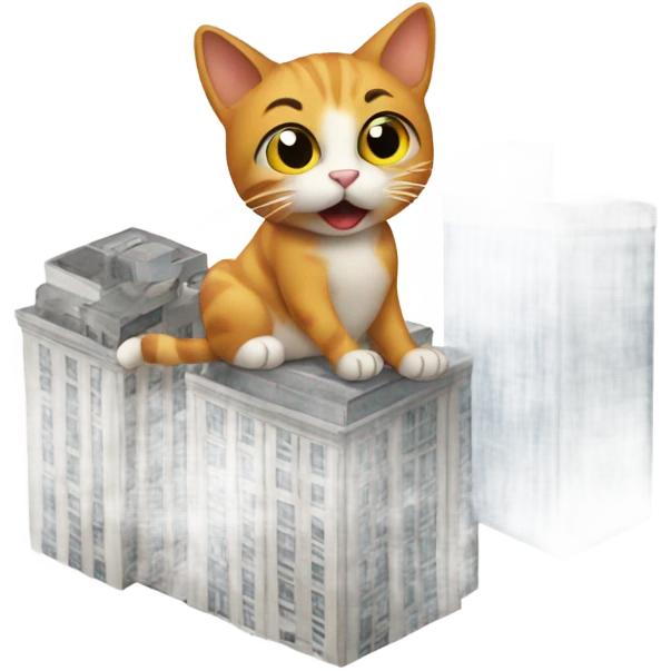 Cat eating buildings emoji