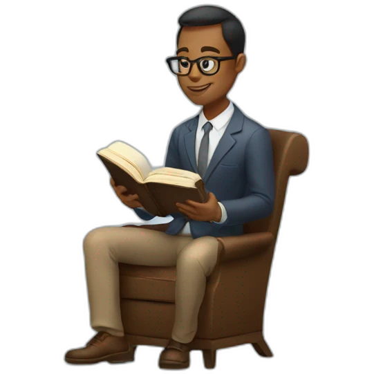 entrepreneur reading a book emoji