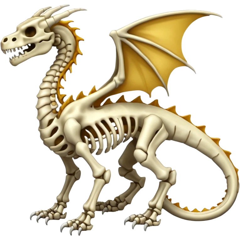 Evil Shiny Boneknapper-Skeleton-dragon (full body) emoji