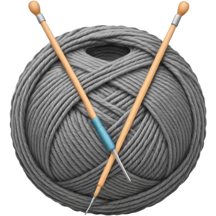 ball of knitting thread grey material emoji
