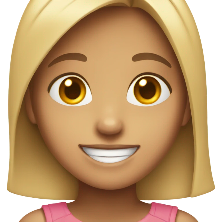 Girl smiling in love emoji