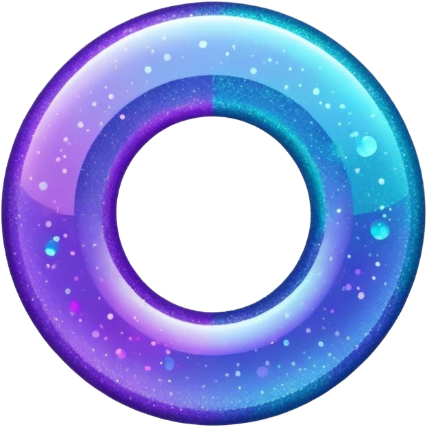 Glitter purple and cian inner circle emoji