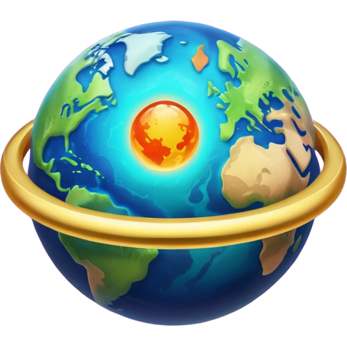 colorful planet with ring emoji
