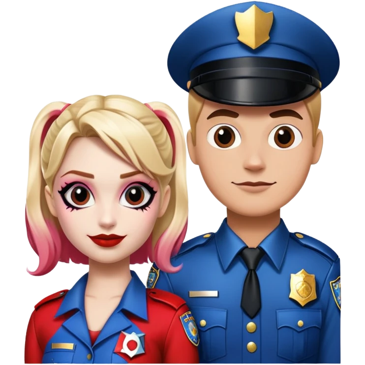 Harley Quinn has sex with a policeman emoji