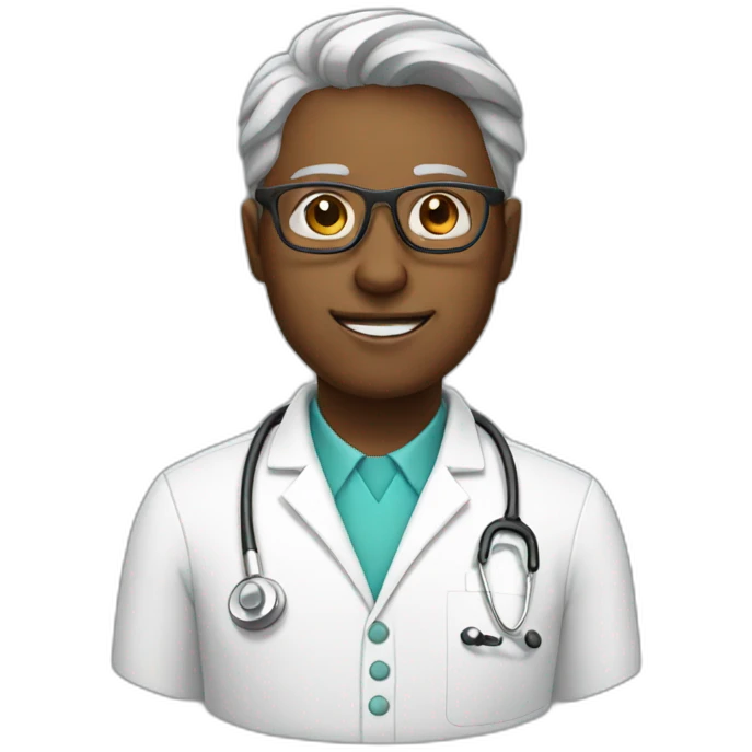 doctor with the glasses emoji