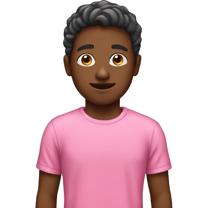 Boy with pink T-shirt “Stacy” emoji