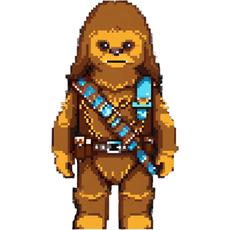 Chewbacca from Star Wars with his bandolier emoji