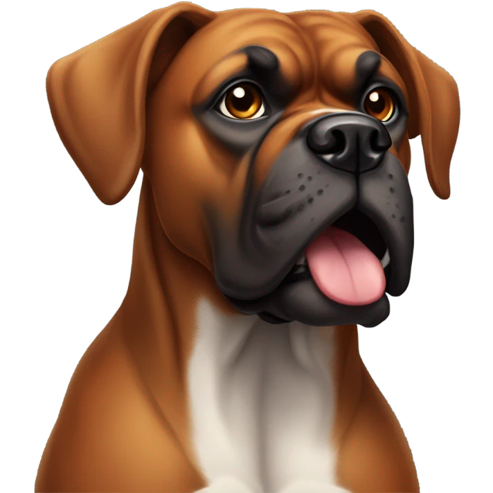 Dark german boxer emoji