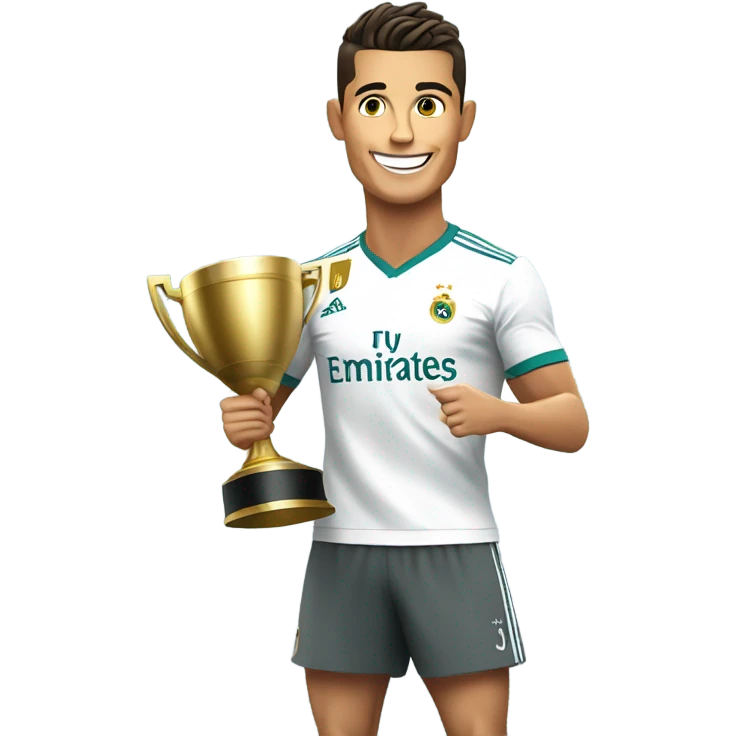 Cristiano holding Trophy emoji