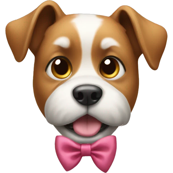Dog with a bow  emoji