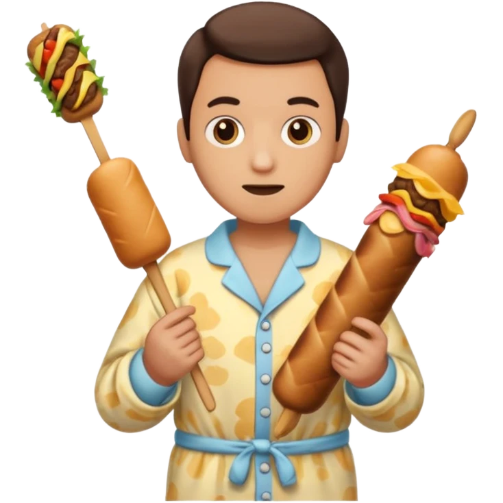 pijamalı bir kebapçı  emoji