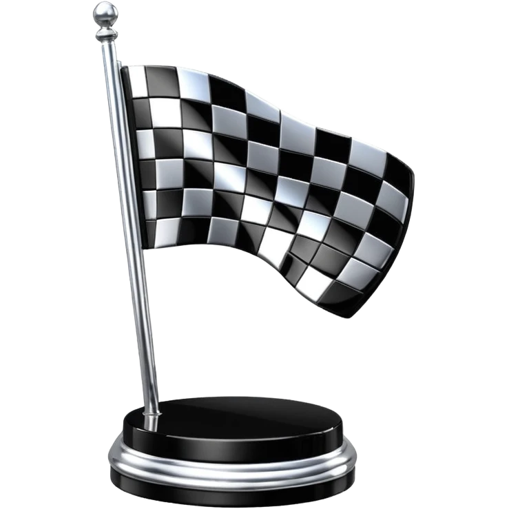 sorayama Chequered flag  flag sculpture emoji