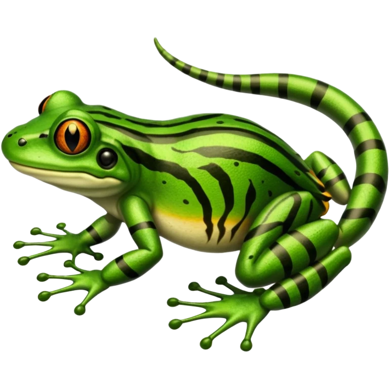 Frog with tiger body and scorpion tail emoji