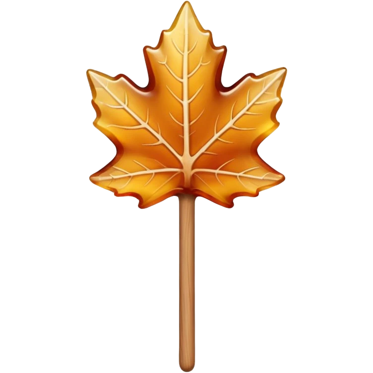 maple taffy on a wooden stick emoji