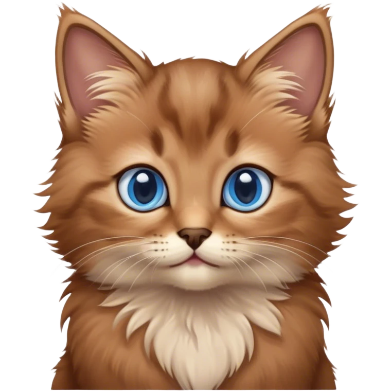 Brown kitten with blue eyes  emoji