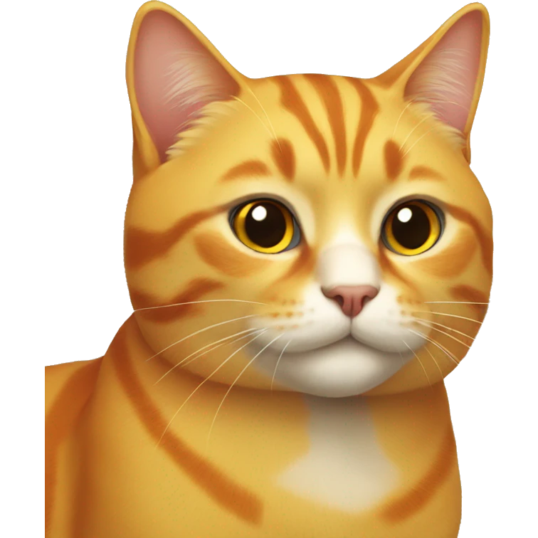 Yellow and orange cat emoji