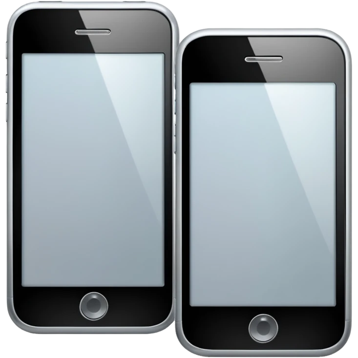 simple smart phone with a blank screen as an ios emoji emoji
