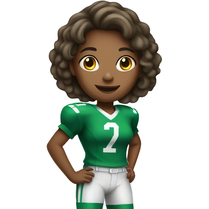 A girl playing football  emoji