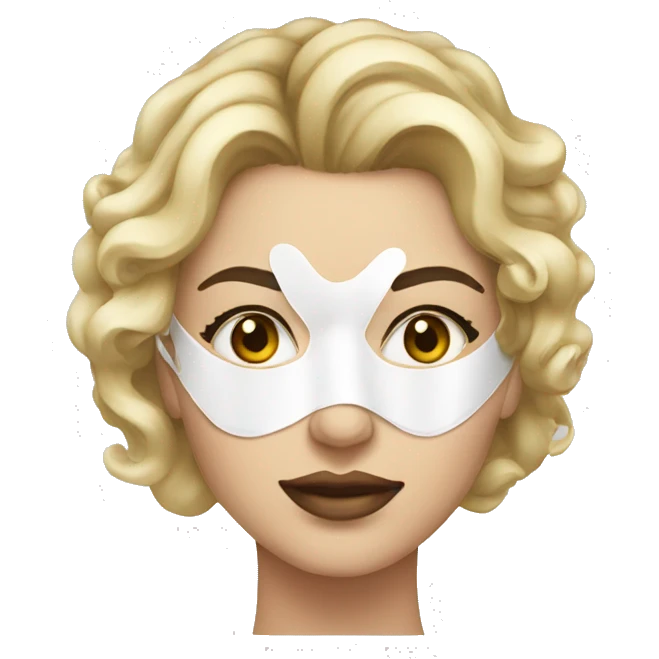 woman with cosmetologic mask on the face emoji