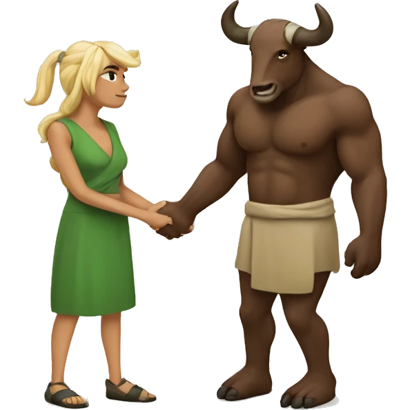 Saguitaruis and Taurus holding hands emoji